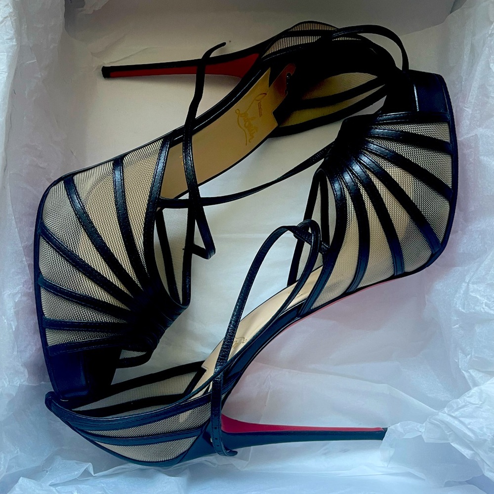 Christian Louboutin Mesh Filamenta 120mm Heels Size 41